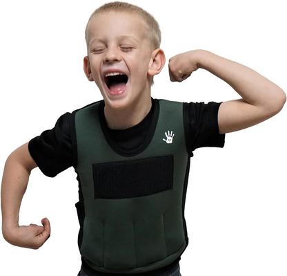 Sensory4u Weighted Sensory Compression Vest for Kids - 6 Removable Weights Included - Great For Kids Sensory Motor Aide
