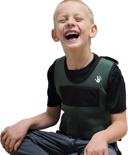 Sensory4u Weighted Sensory Compression Vest for Kids - 6 Removable Weights Included - Great For Kids Sensory Motor Aide