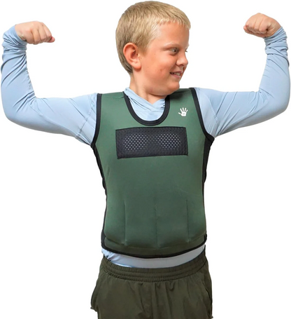 Sensory4u Weighted Sensory Compression Vest for Kids - 6 Removable Weights Included - Great For Kids Sensory Motor Aide