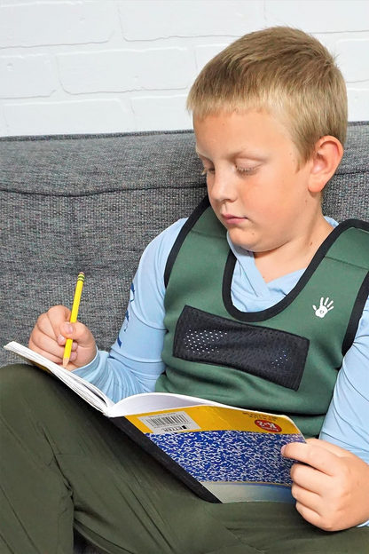 Sensory4u Weighted Sensory Compression Vest for Kids - 6 Removable Weights Included - Great For Kids Sensory Motor Aide