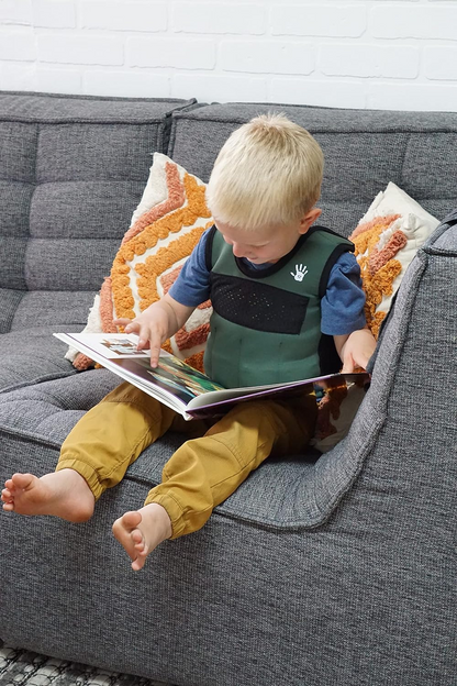 Sensory4u Weighted Sensory Compression Vest for Kids - 6 Removable Weights Included - Great For Kids Sensory Motor Aide