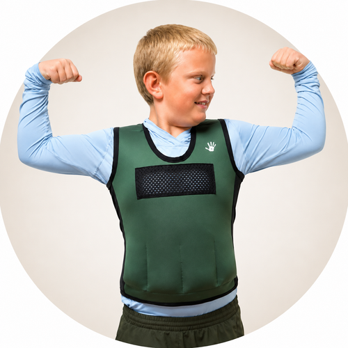 Adjust the fit and let your child enjoy comfortable sensory support.